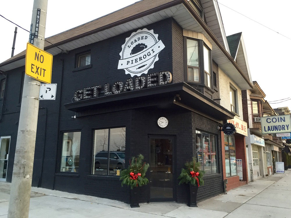 Loaded pierogi in Leslieville Toronto